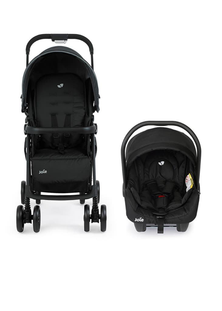 Joie Black Juva Stroller Travel System - Stroller with Infant Car Seat Stroller Suitable for 4 years old below