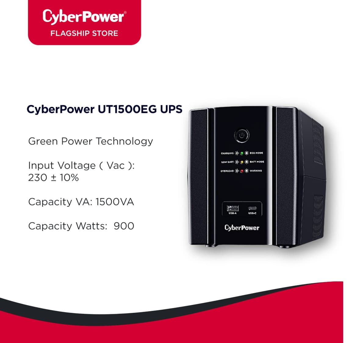 CyberPower UPS UT1500EG 1500VA/900W