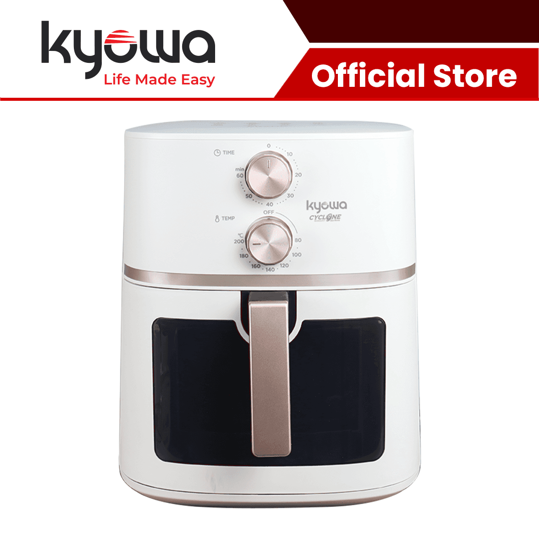 Kyowa 6.5 Liters Manual Air Fryer with Air Cyclone Technology - Ivory (KW-3827)