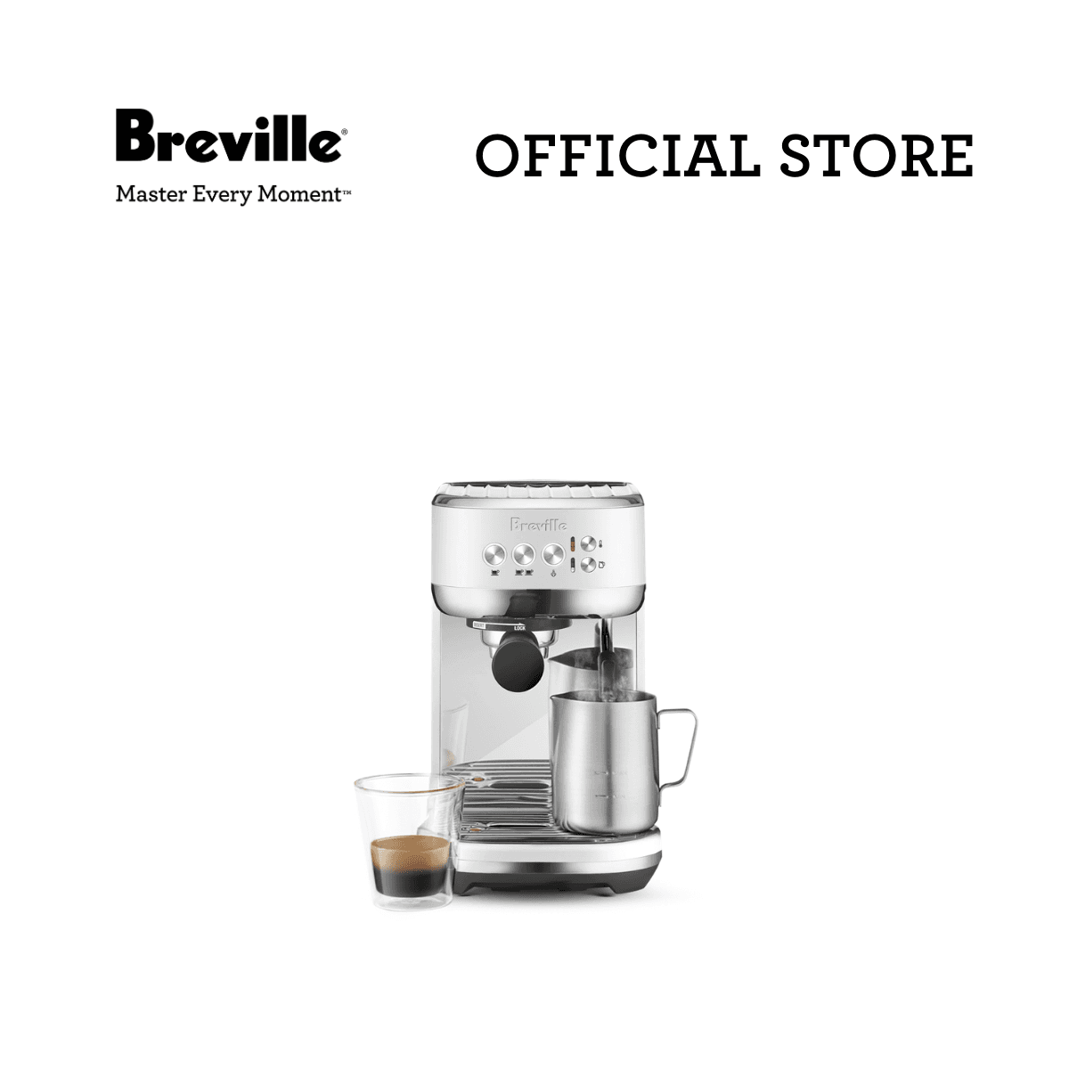 Breville Bambino Plus Sea Salt Coffee Maker Espresso Machine with Auto Milk Texturing Free Barista Kit Third Wave Specialty Coffee