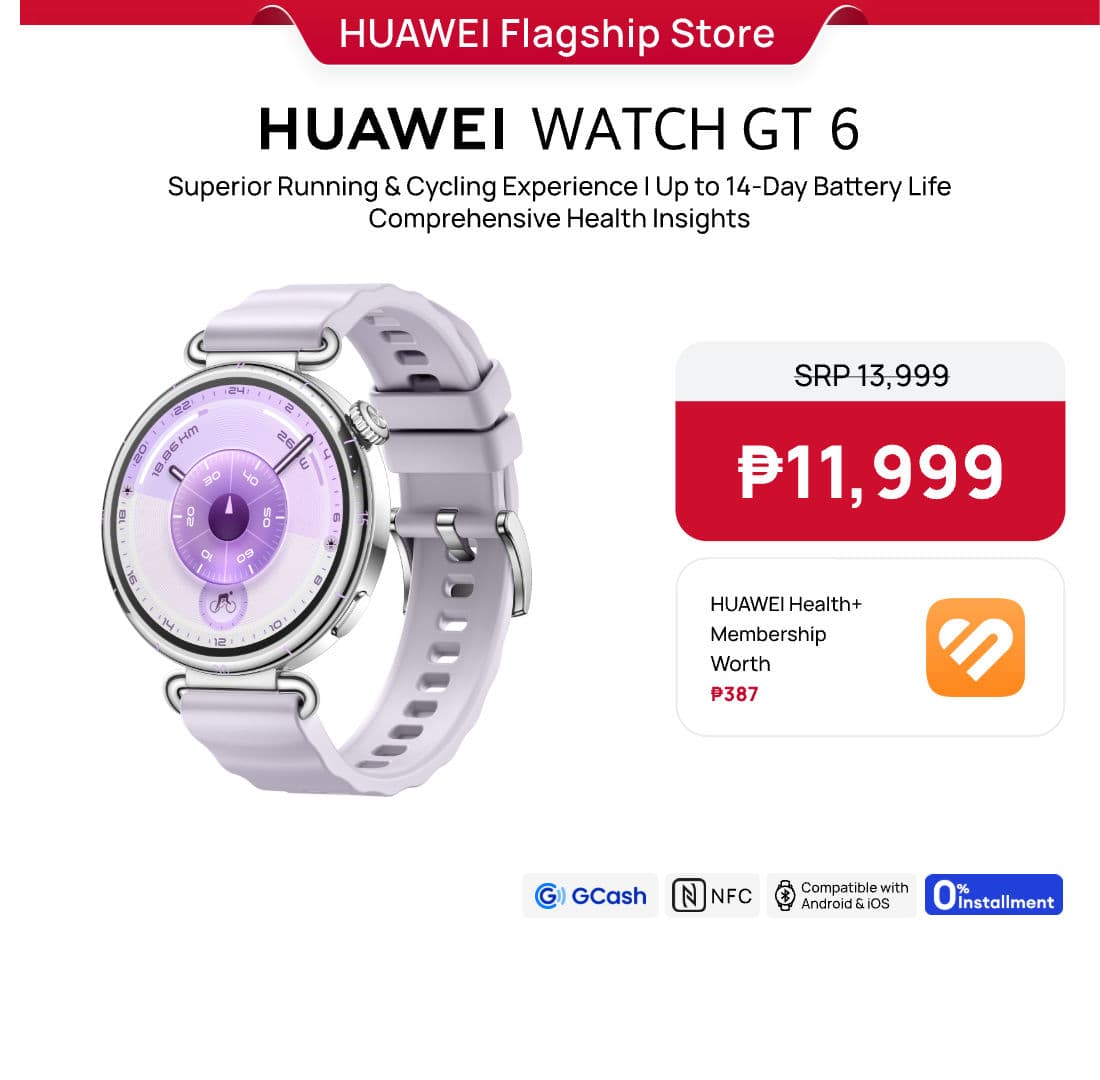 HUAWEI WATCH GT 6 Series Smartwatch l Advanced Outdoor Sports l Superior Running & Cycling Experience l ECG Analysis l Up to 21-Day Battery Life
