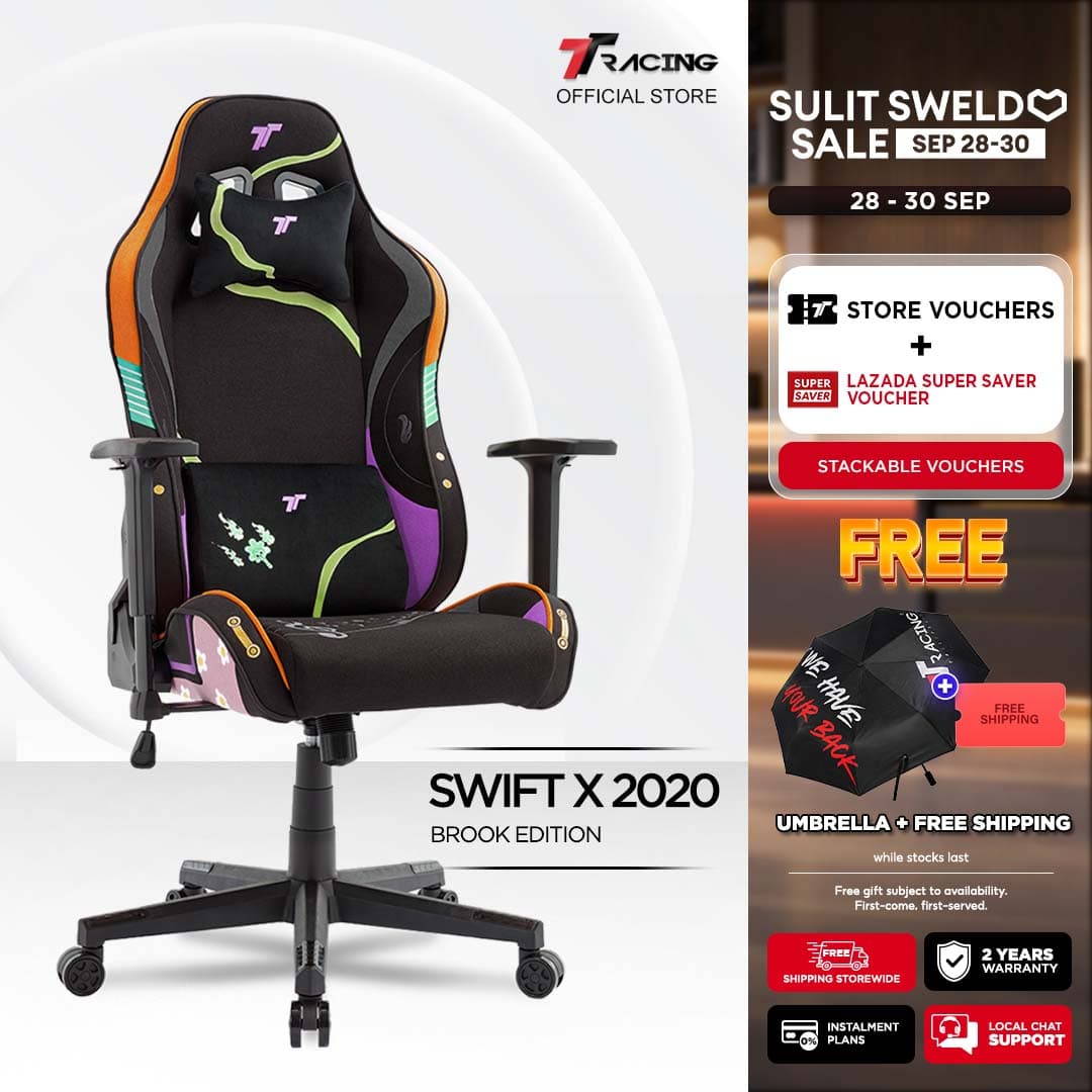 TTRacing Swift X 2020 Swift X Pro Gaming Chair Office Chair Ergonomic Chair Gaming Seat - 2 Years Official Warranty