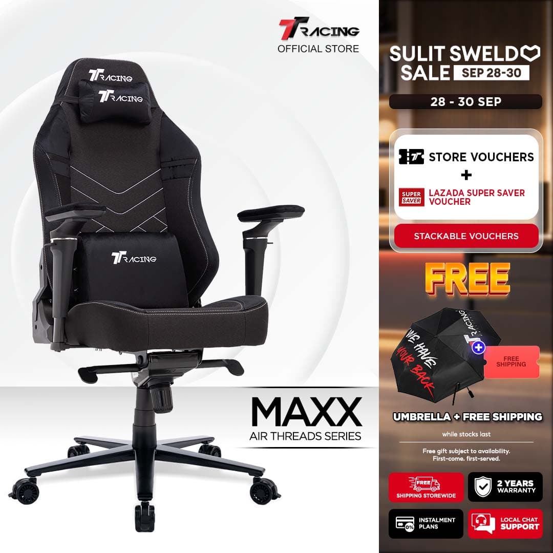 TTRacing Maxx Gaming Chair Ergonomic Home Office Chair Computer Chair - 2 Years Official Warranty