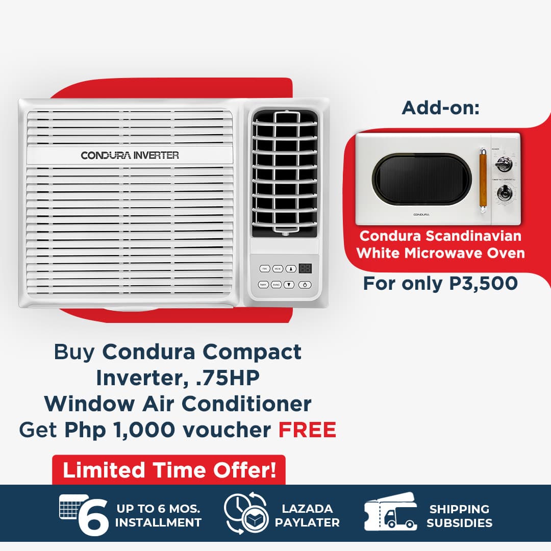Condura Compact Inverter,.75HP Window Air Conditioner