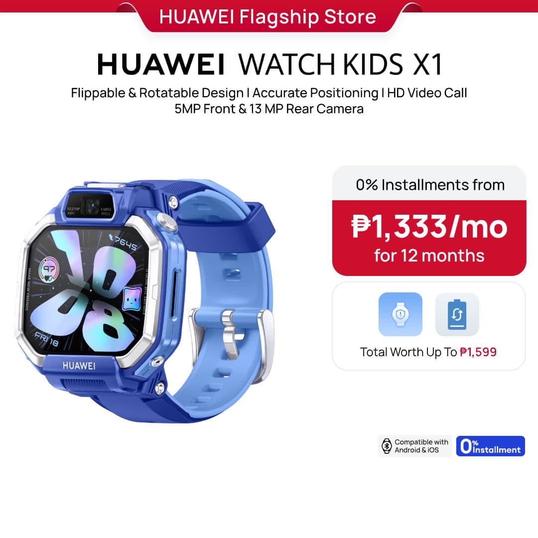 HUAWEI WATCH KIDS X1 l Watch Phone l Accurate Positioning l HD Video Calls l 5MP Front & 13 MP Rear Camera l Shake to Add Friends l Health Assistant l 32GB Storage