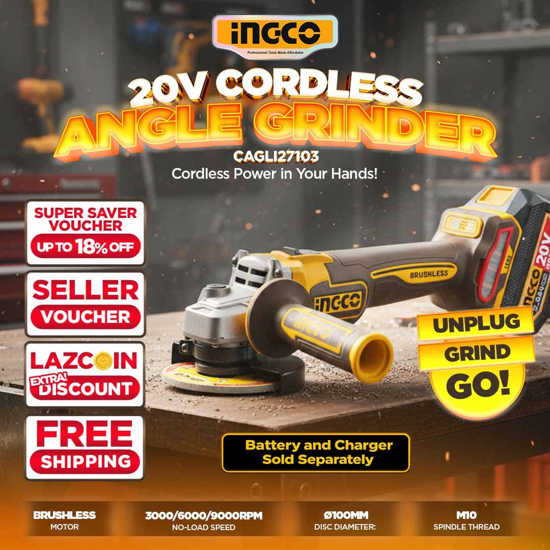 INGCO CORDLESS ANGLE GRINDER CAGLI27103 ICPT