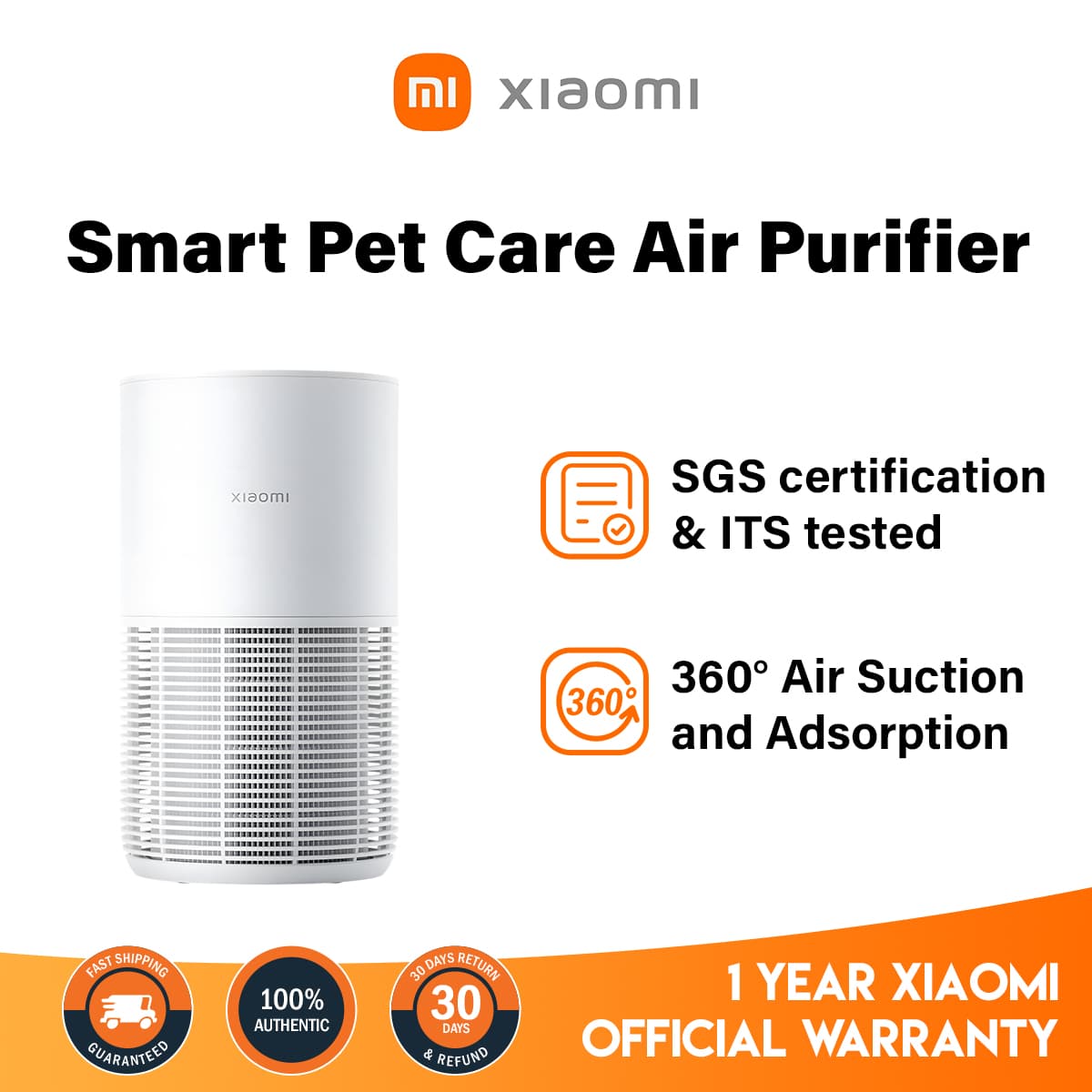 Xiaomi Smart Air Purifier 4 Compact 3-in-1 Filter Smart control Real-time Air Quality Monitoring