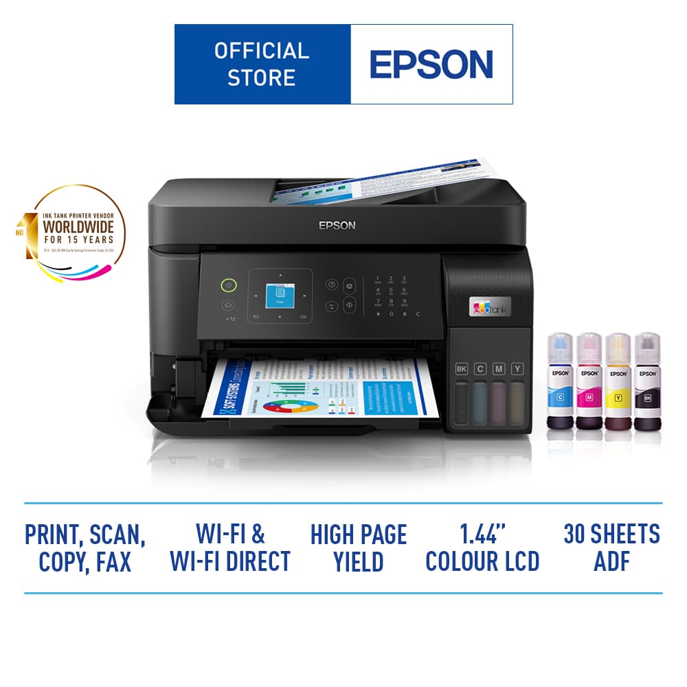 Epson EcoTank L5590 Wireless All-in-One Ink Tank A4 Printer with ADF - Print Scan Copy Fax