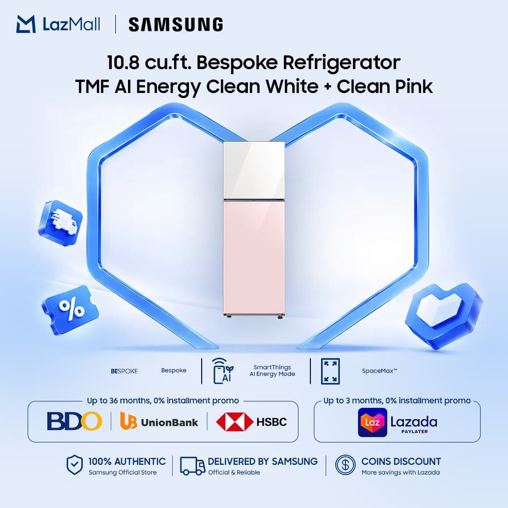 Samsung 10.8 cu.ft. Top Freezer Refrigerator Clean White + Clean Pink