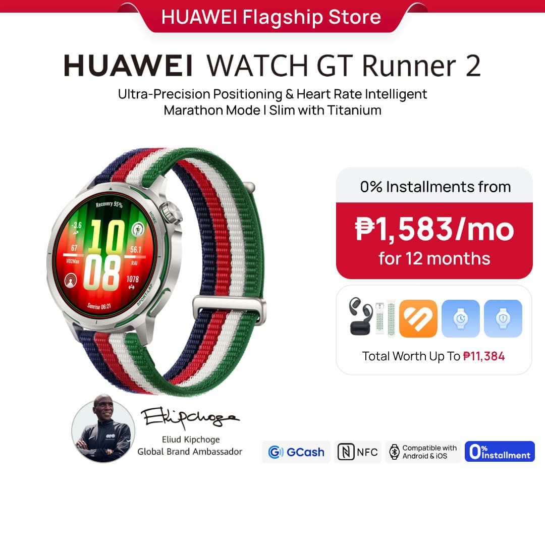 HUAWEI WATCH GT Runner 2 Smartwatch l Ultra-Precision Positioning & Heart Rate l Intelligent Marathon Mode l Titanium Strength with Feather Weight l CE-Certified ECG & Pulse Wave Arrhythmia l Up to 14 Days Battery Life