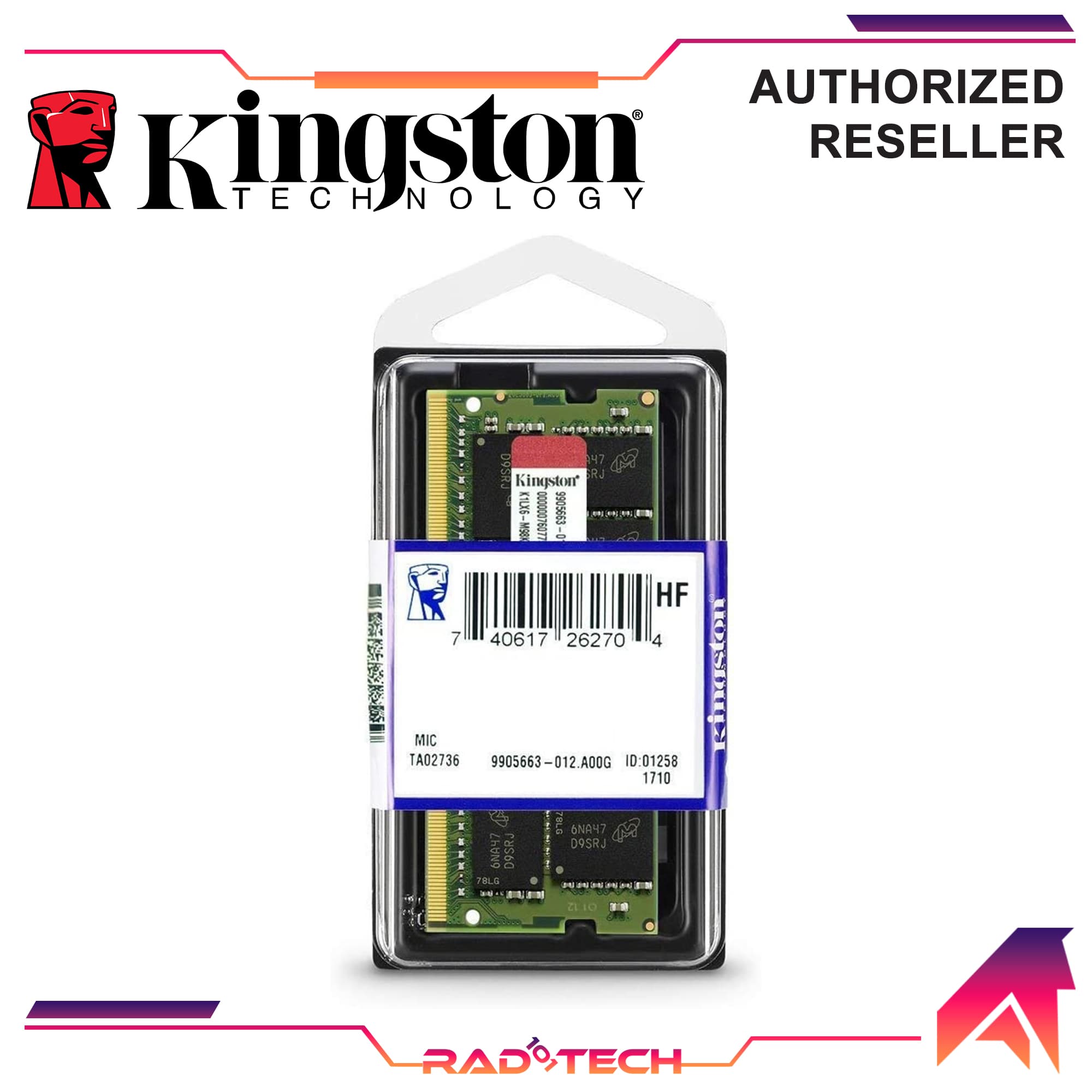 Kingston 8GB 3200MHz DDR4 Non-ECC CL22 SODIMM Laptop Memory Ram (KCP432SS6/8)