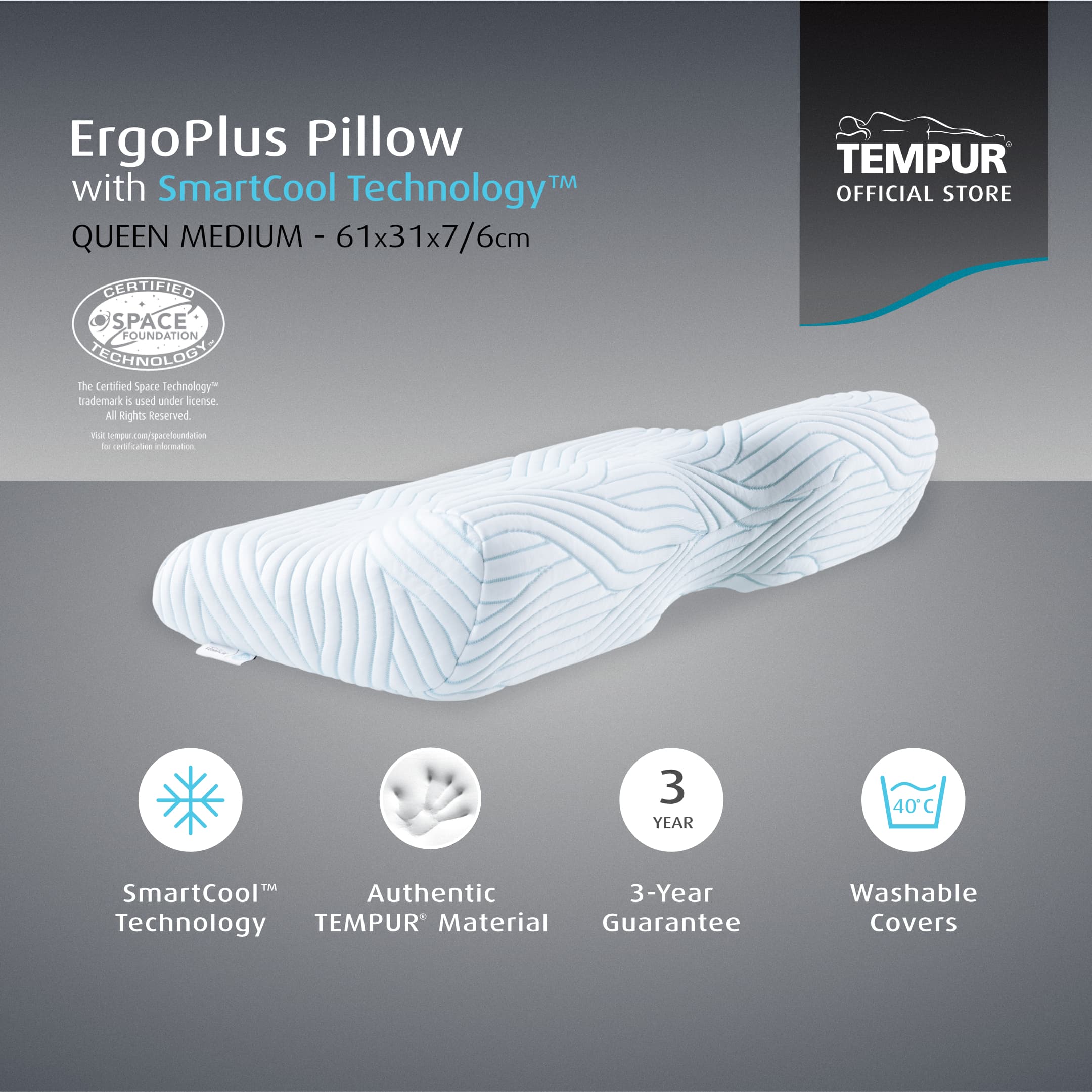 Tempur SmartCool ErgoPlus Queen (Medium)