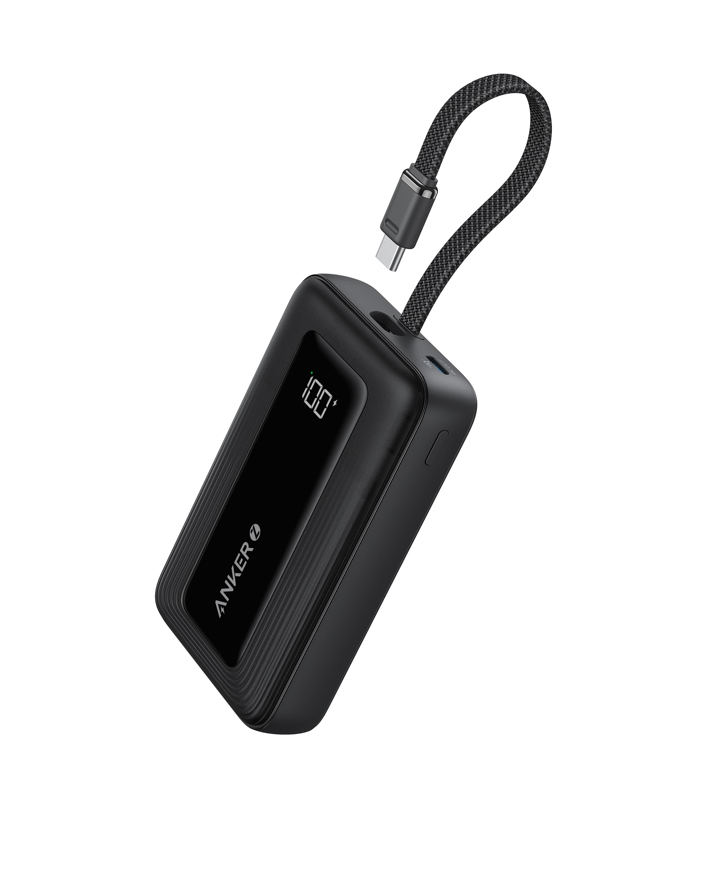 Upgraded Safe Battery Anker Zolo Power Bank 10K - 30W, Built-In USB-C Cable, Compatible with MacBook, iPhone 15/15 Plus/15 Pro/15 Pro Max/14 Series, Samsung A1689