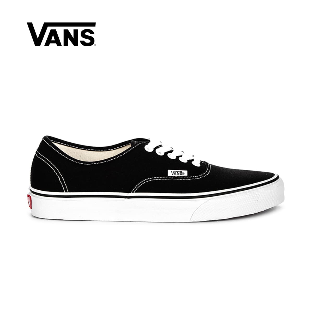 Vans Authentic Black Canvas Sneakers For Unisex