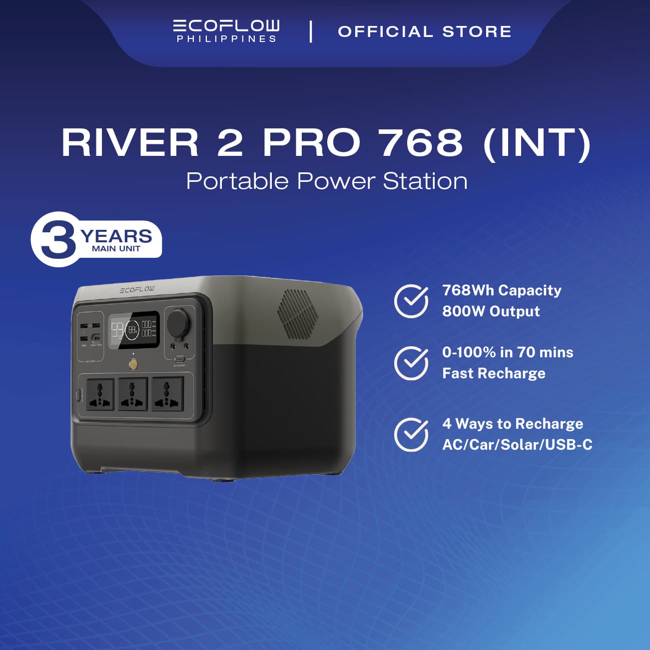 EcoFlow RIVER 2 Pro 768Wh Work From Home Power Station