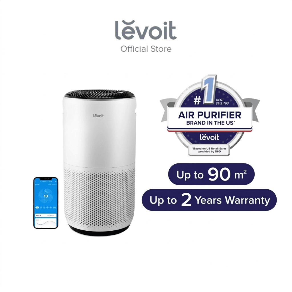 Levoit Core 400S Smart WiFi Air Purifier Effective Range 90 m² (Air Purifier for Home)