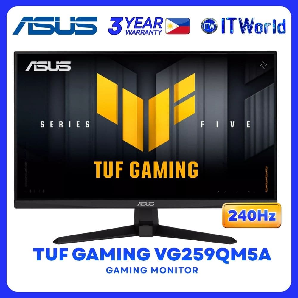 ASUS TUF Gaming VG259QM5A - 24.5" 1920x1080 FHD / 240Hz / Fast IPS / 1ms GTG / Gaming Monitor itw
