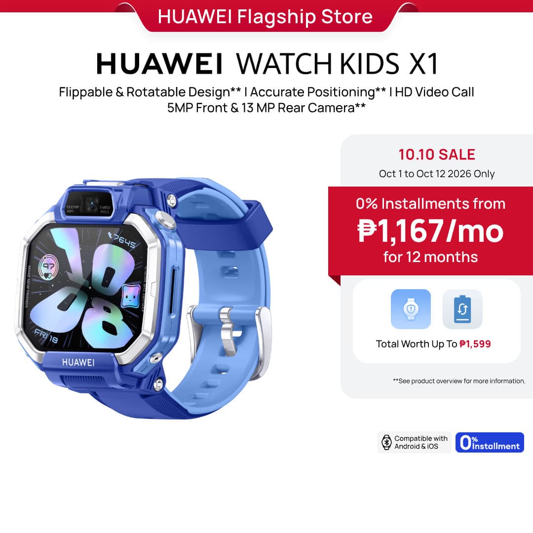 HUAWEI WATCH KIDS X1 l Watch Phone l Accurate Positioning l HD Video Calls l 5MP Front & 13 MP Rear Camera l Shake to Add Friends l Health Assistant l 32GB Storage