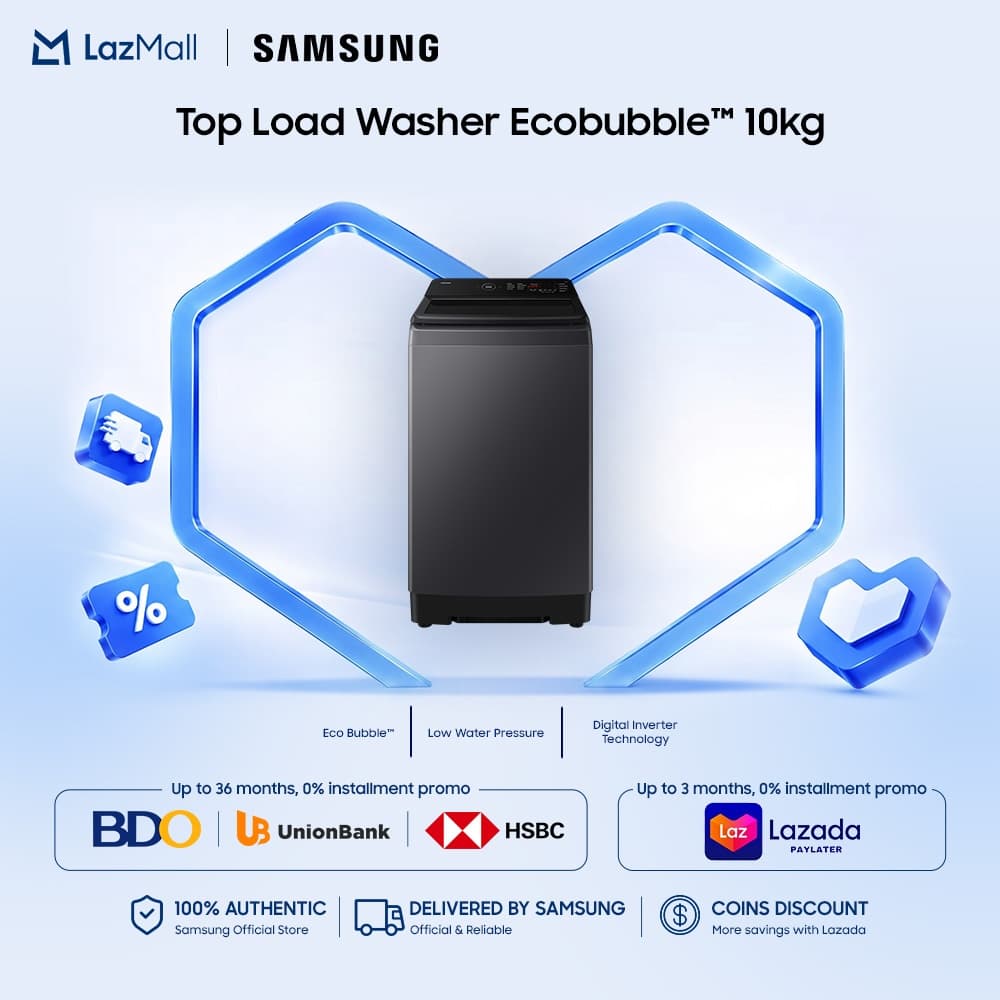 Samsung 10kg Top load Washer with EcoBubble™ and Digital Inverter Technology