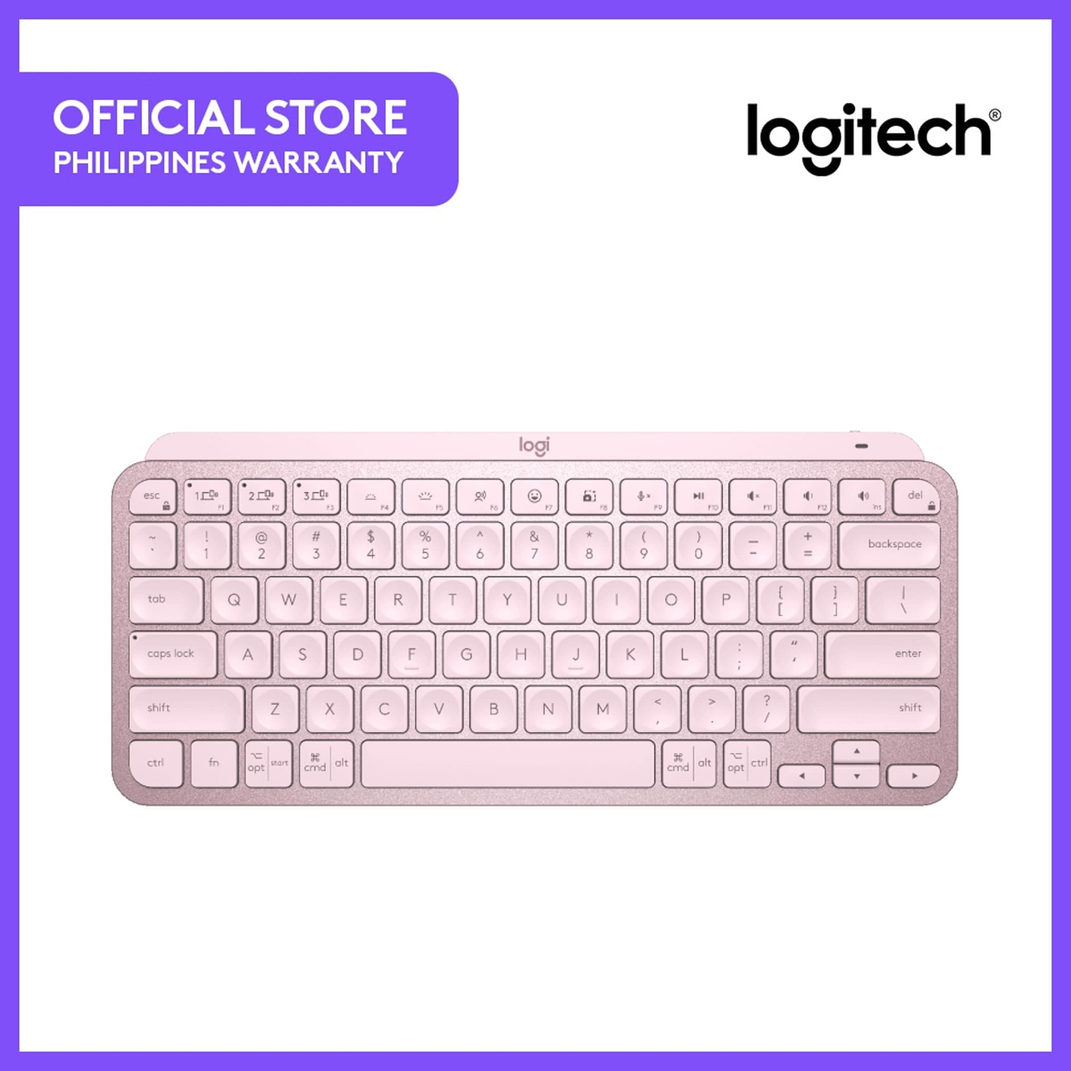 Logitech MX Keys Mini Bluetooth, Backlit, USB-C Compatible Minimalist Compact Wireless Illuminated Keyboard