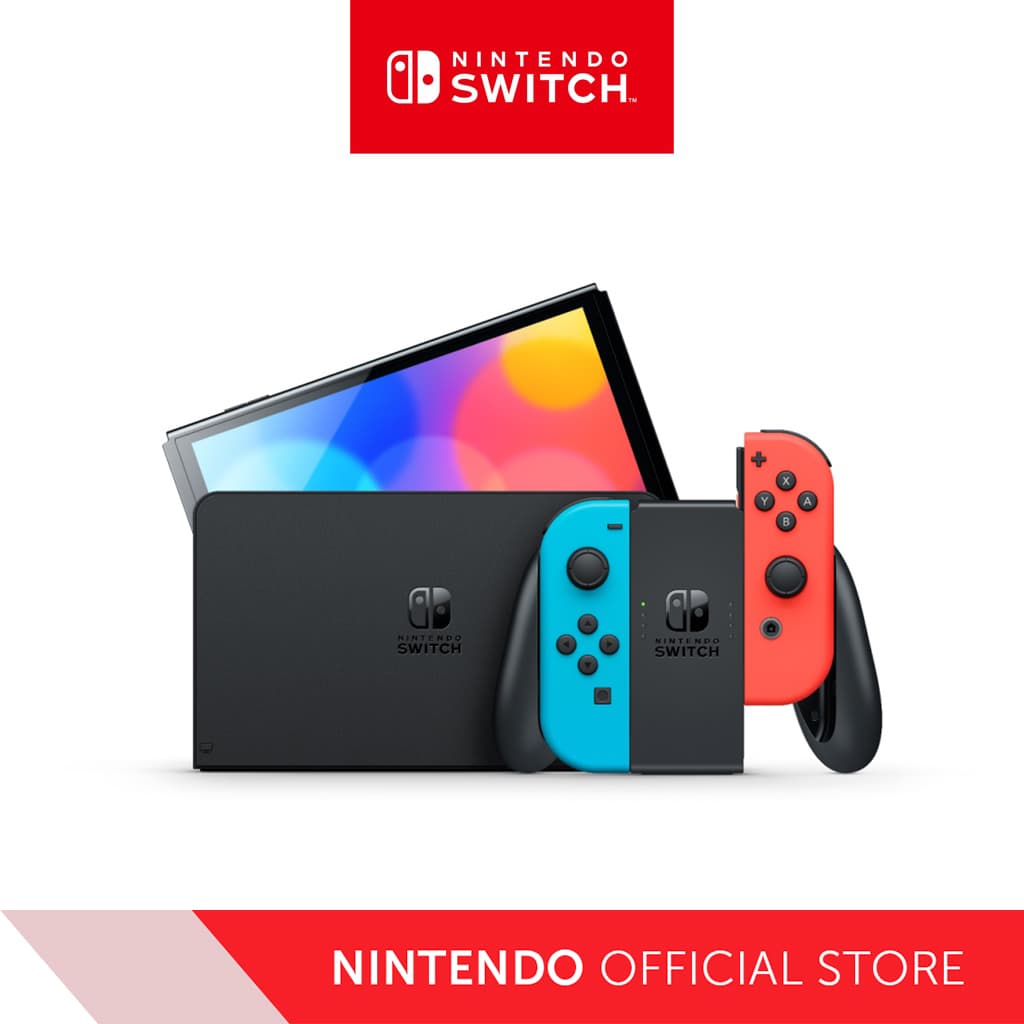 [Nintendo Official Store] Nintendo Switch - OLED Model Neon Blue/Neon Red
