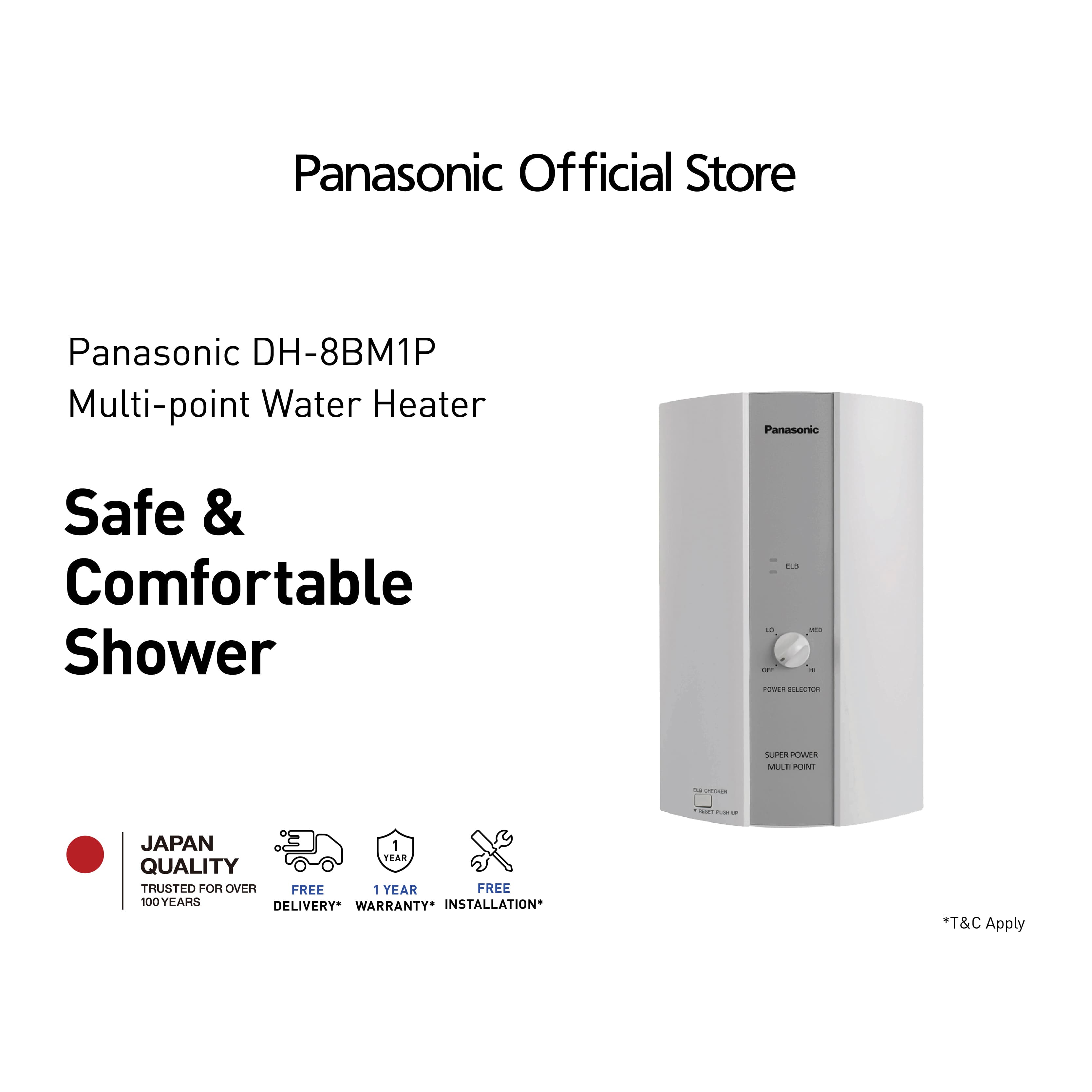 Panasonic DH-8BM1P 8.0kW Multi-Point Water Heater
