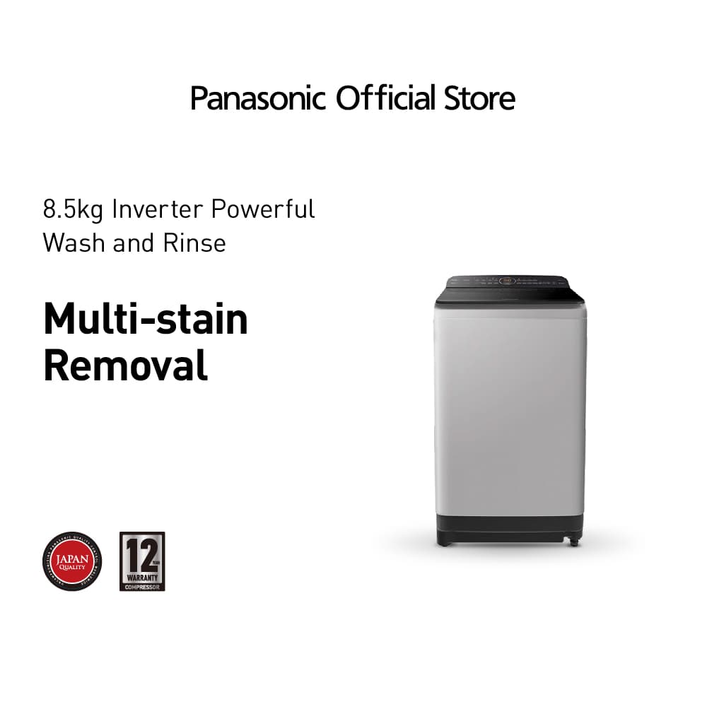 Panasonic NA-FD85X1HRM 8.5Kg Fully Automatic Top Load Inverter Washing Machine With Water Bazooka Feature