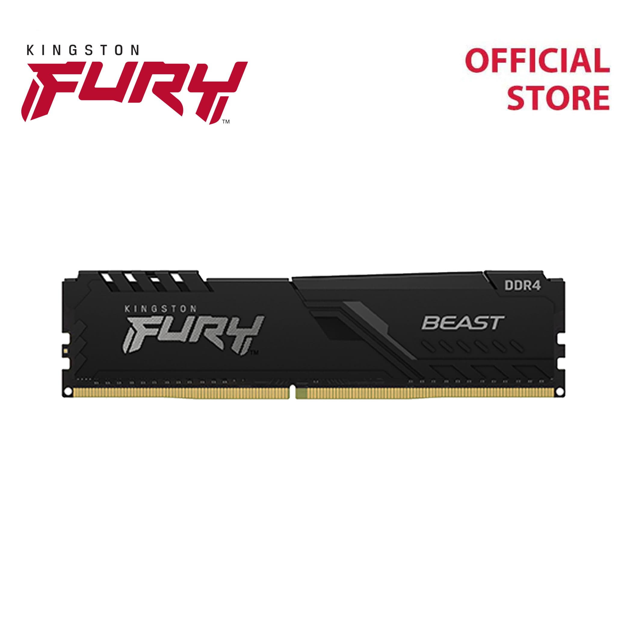 Kingston Fury Beast 8GB/16GB/32GB Single/Kit DDR4 8Gbit DRAM DIMM Gaming Desktop Memory, PC Upgrade
