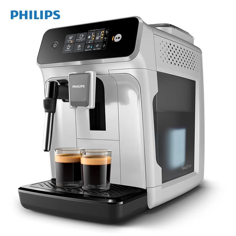 Philips EP1221 Fully Automatic Coffee Machine Black Pearl Coffee Machine - Fully Automatic Italian American Style Espresso Home Office Coffee Machine - Integrated Grinding for Fine Italian Coffee - Automatic Grinding and Extraction for Home Use