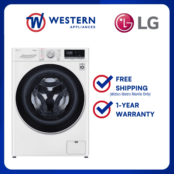 LG FV1208D4W 8kg/5kg Front Load Washing Machine with AiDD Technology