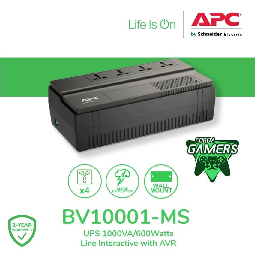 APC UPS BV1000I-MS 1000VA/600Watts Line Interactive