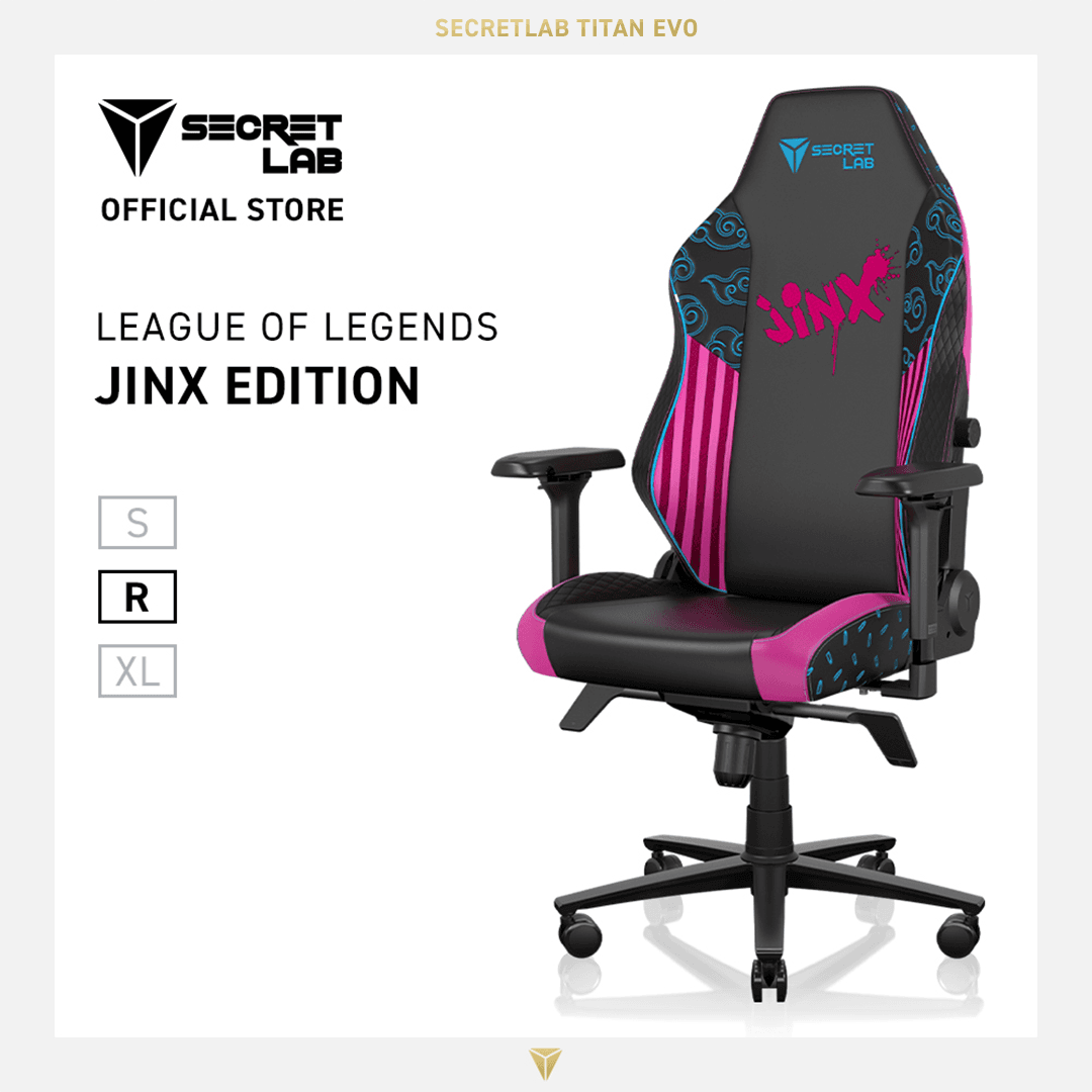 Secretlab TITAN Evo NEO™ Ergonomic Gaming Chair - League of Legends Jinx with Head Pillow