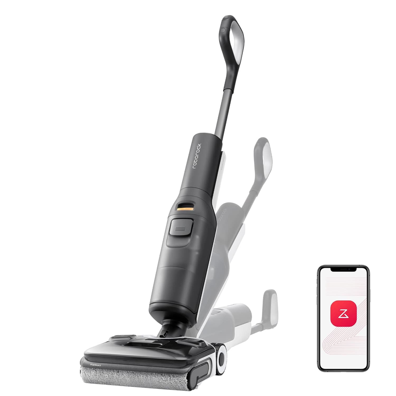 Roborock F25 ace Series Wet & Dry Cordless Vacuum Cleaner 20KPa Suction, Self-Cleaning & Drying, JawScrapers Technology 0% Hair Tangle, APP control, 180°Lie-Flat, SlideTech2.0 Effortless Glide, 70° Swivel Design Reach for Inaccessible Cleaning