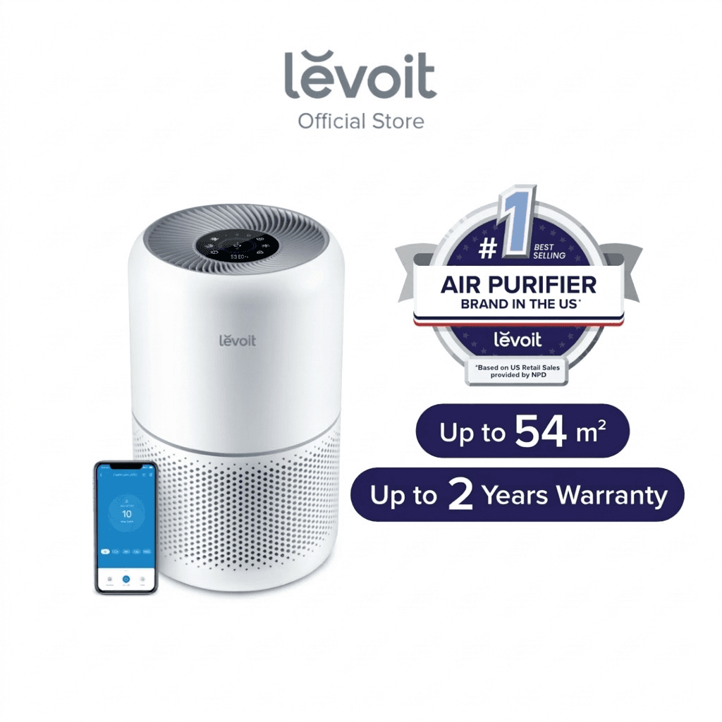 Levoit Core 300s Smart WiFi Air Purifier Effective 54 m² H13 True HEPA Filter (Air Purifier for Home)