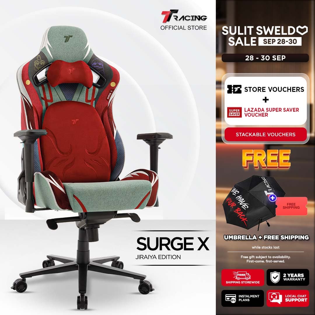 TTRacing Surge X Gaming Chair Ergonomic Home Office Chair Gaming Seat - 2 Years Official Warranty