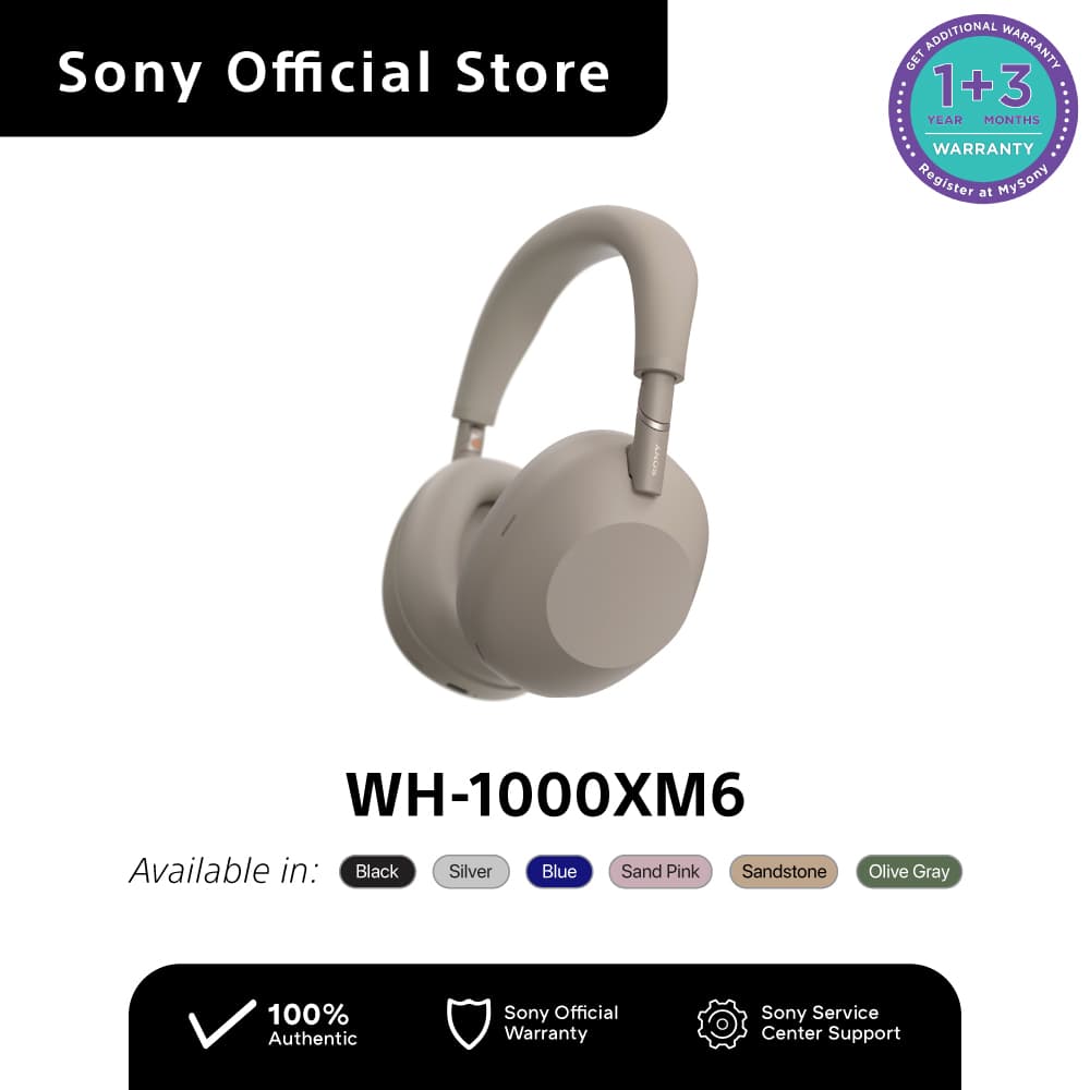 Sony WH-1000XM6 / WH 1000XM6 Wireless Best Noise Cancelling Bluetooth Headphones