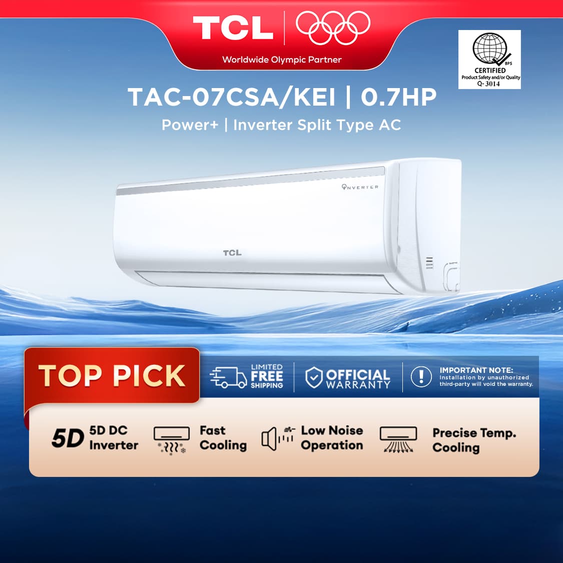 TCL KEI Series Inverter Aircon Split-type Air Conditioner