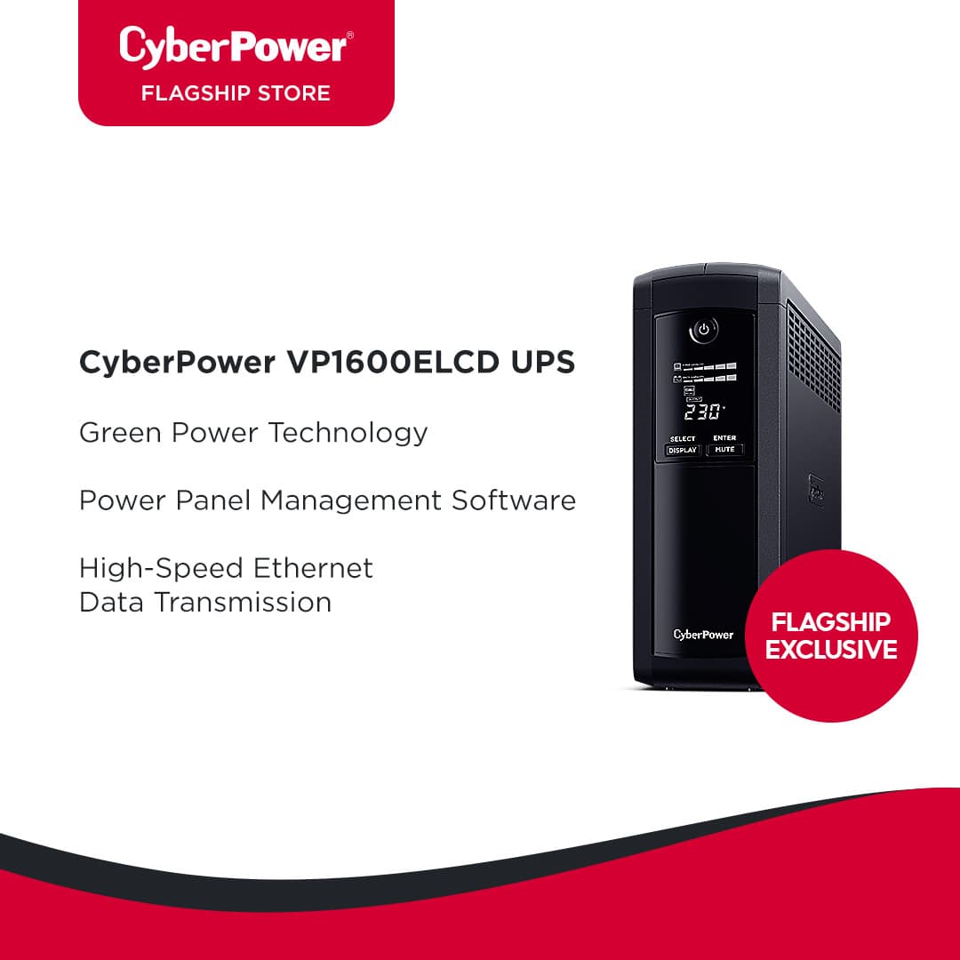 CyberPower UPS VP1600ELCD 1600VA/960W FLAGSHIP STORE EXCLUSIVE