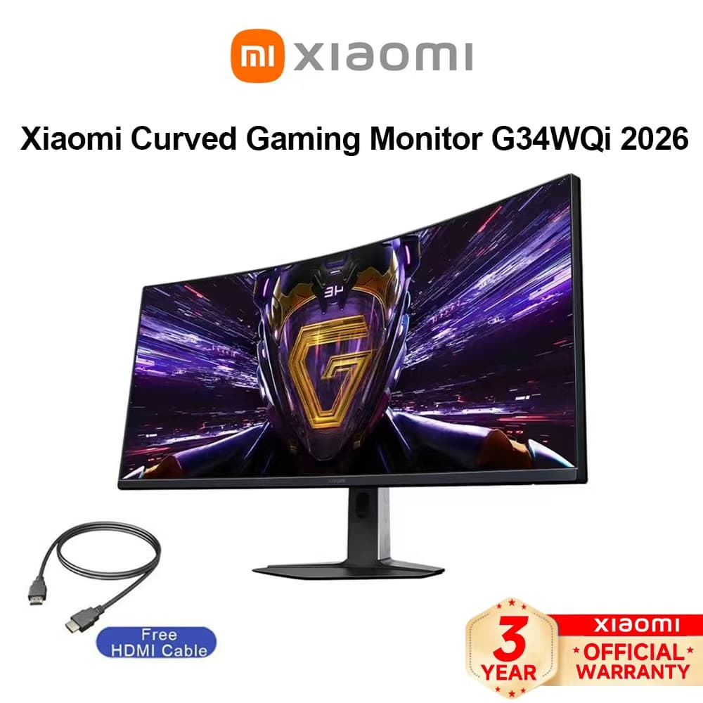 Xiaomi Curved Gaming Monitor 2026 G34WQi 180Hz high Refresh Rate Monitor Ultra-High Definition Monitor