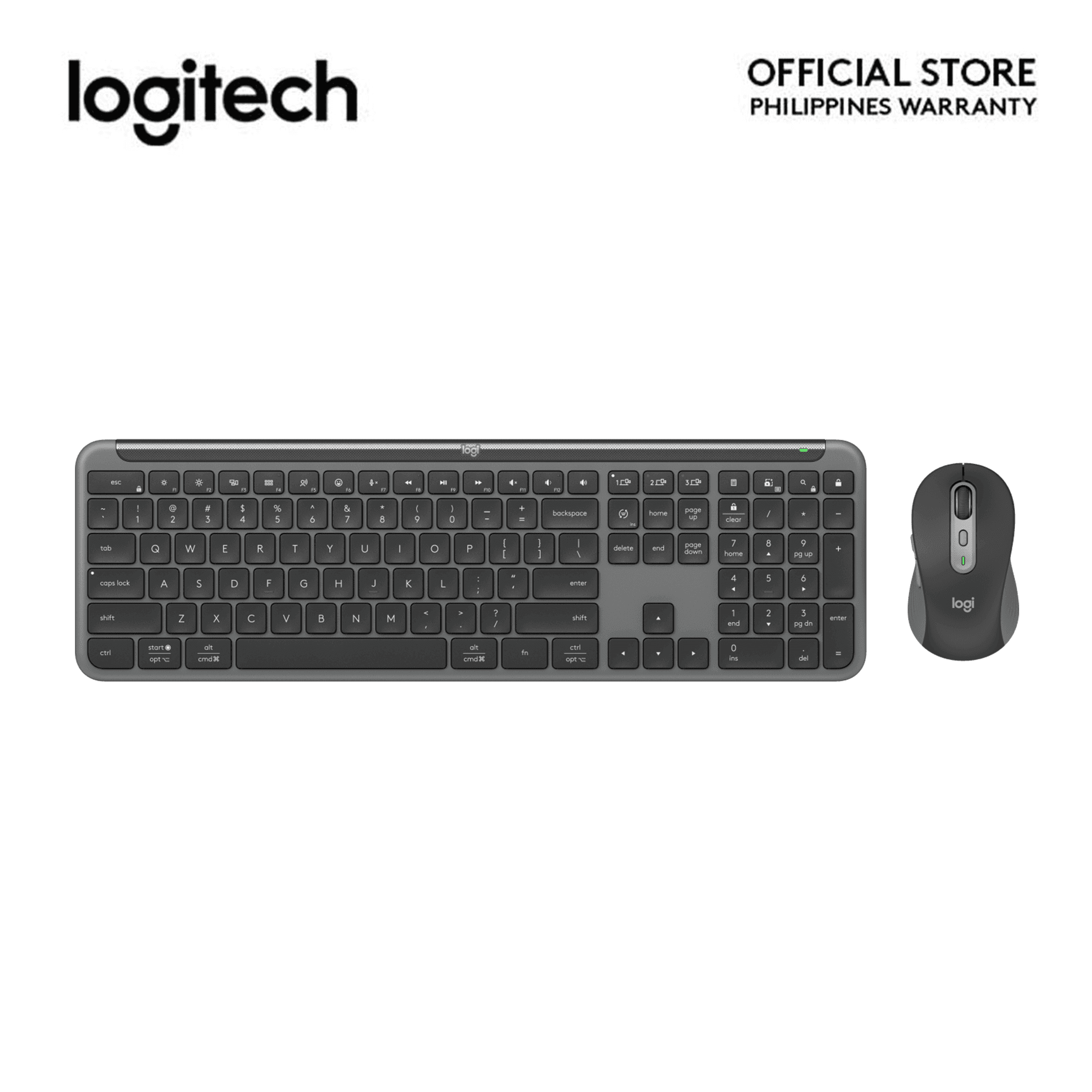 Logitech MK950 Graphite/Off-white 4000 DPI Signature Slim Wireless Keyboard & Mouse Combo