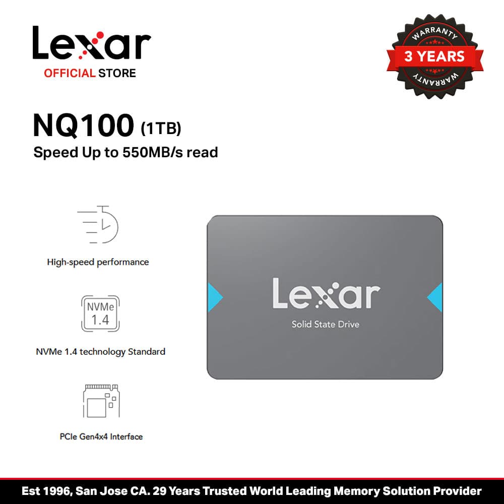 Lexar NQ100 2.5" SATA III (6Gb/s) Easy Set Up Internal SSD - SSD