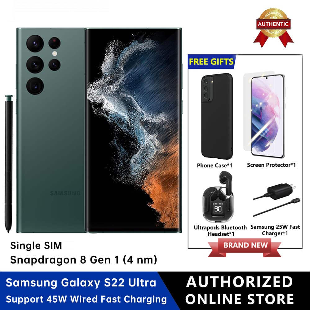 Samsung Galaxy S22 Ultra 5G Smartphone Single Sim 8GB RAM+128GB ROM US Version