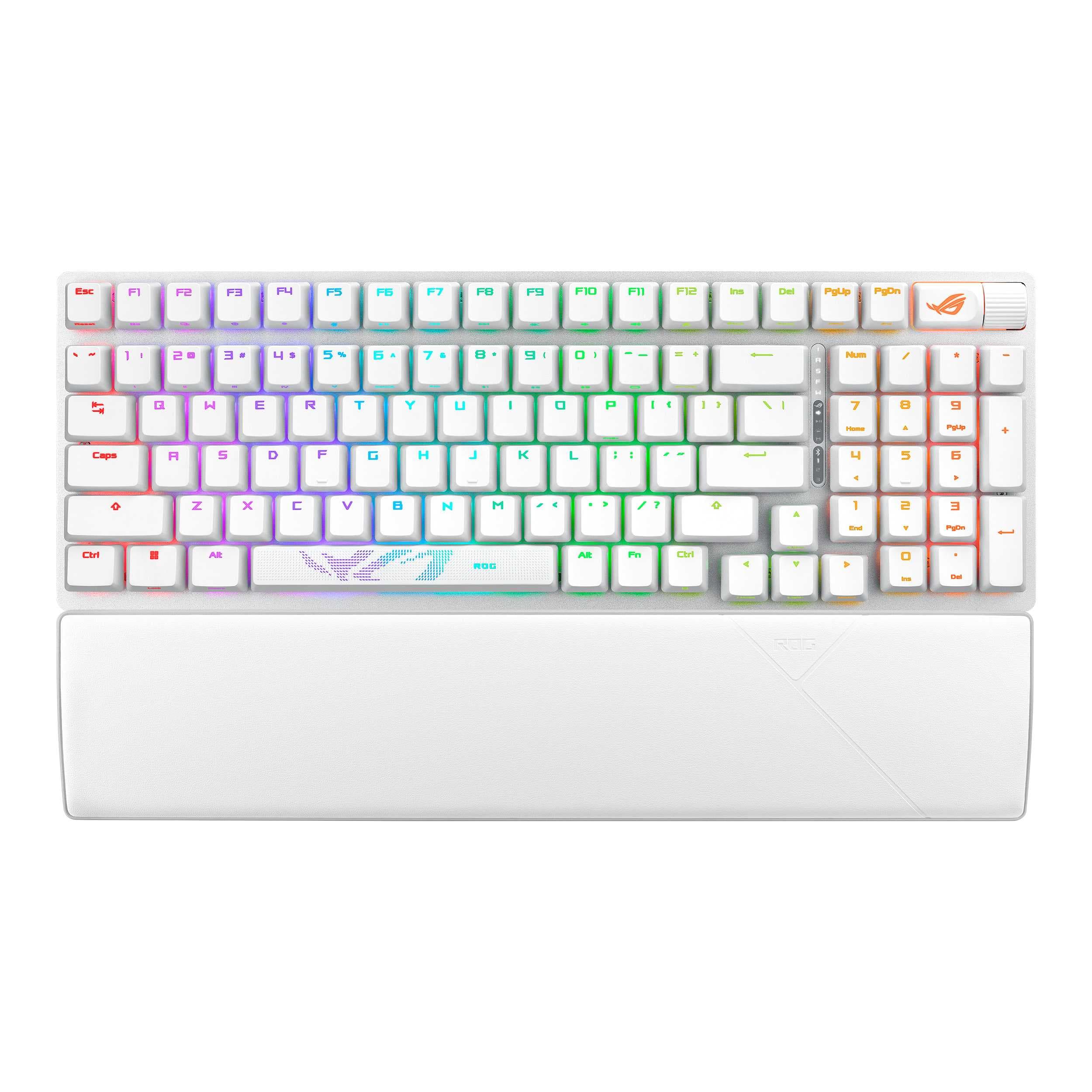 ASUS ROG Strix Scope II 96 Wireless Gaming Keyboard, Tri-Mode Connection, Dampening Foam & Switch-Dampening Pads, Hot-Swappable Pre-lubed Switches, ABS Keycaps, RGB-Black
