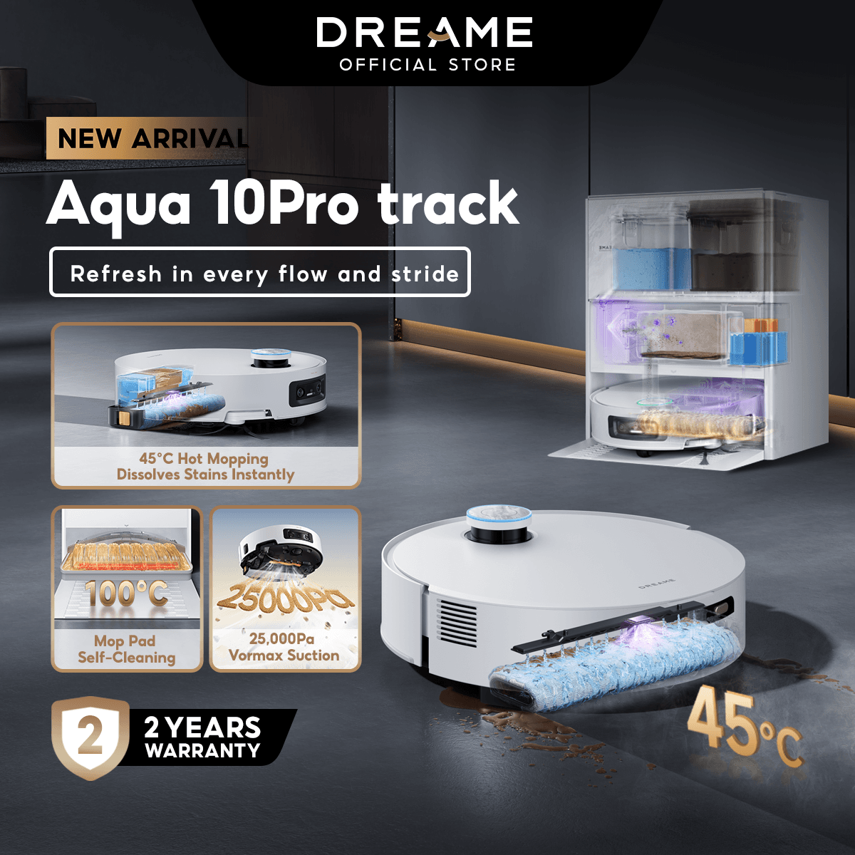Dreame Aqua 10 Pro Track Robot Vacuum
