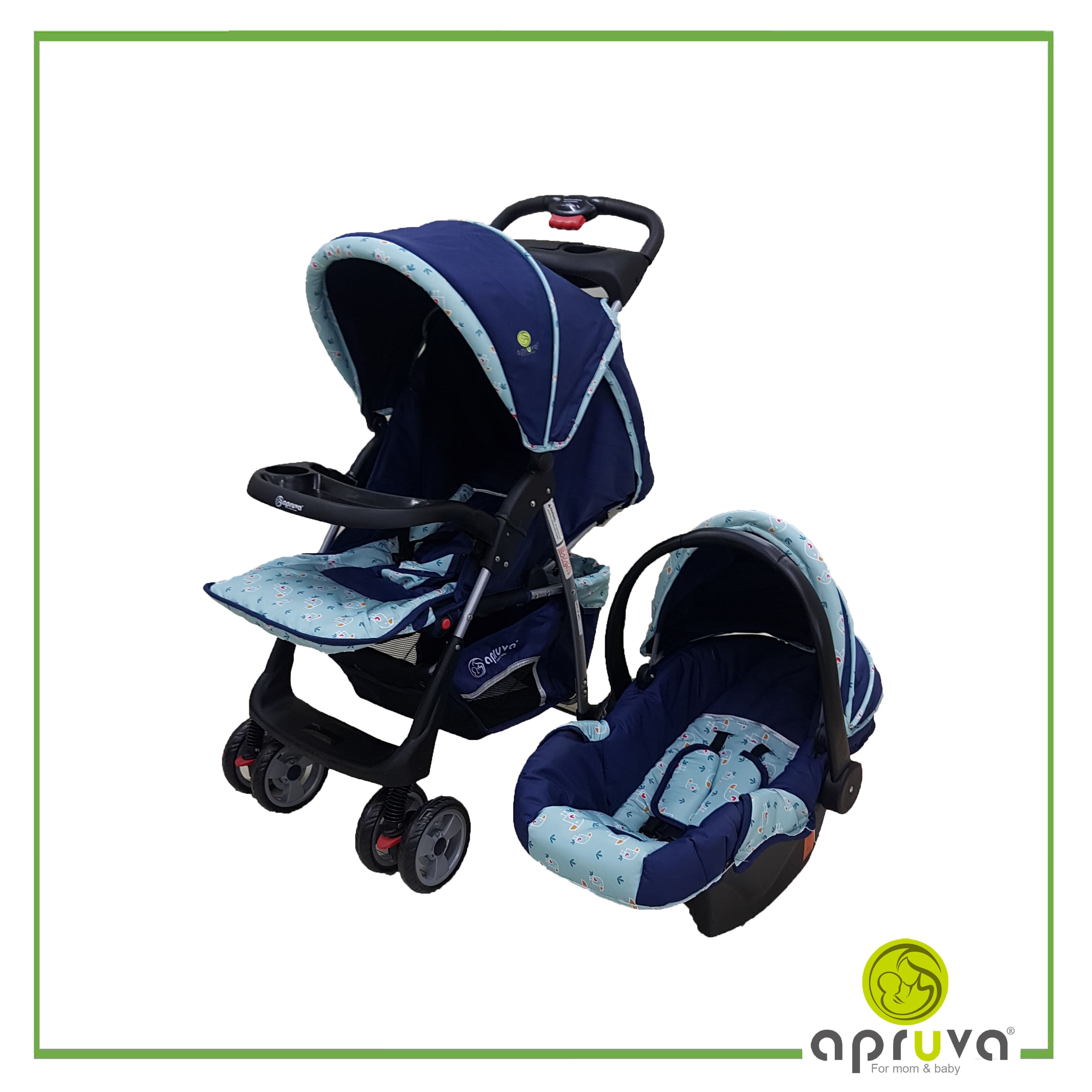Apruva One-Touch Stroller w/ Car Seat (SD12)