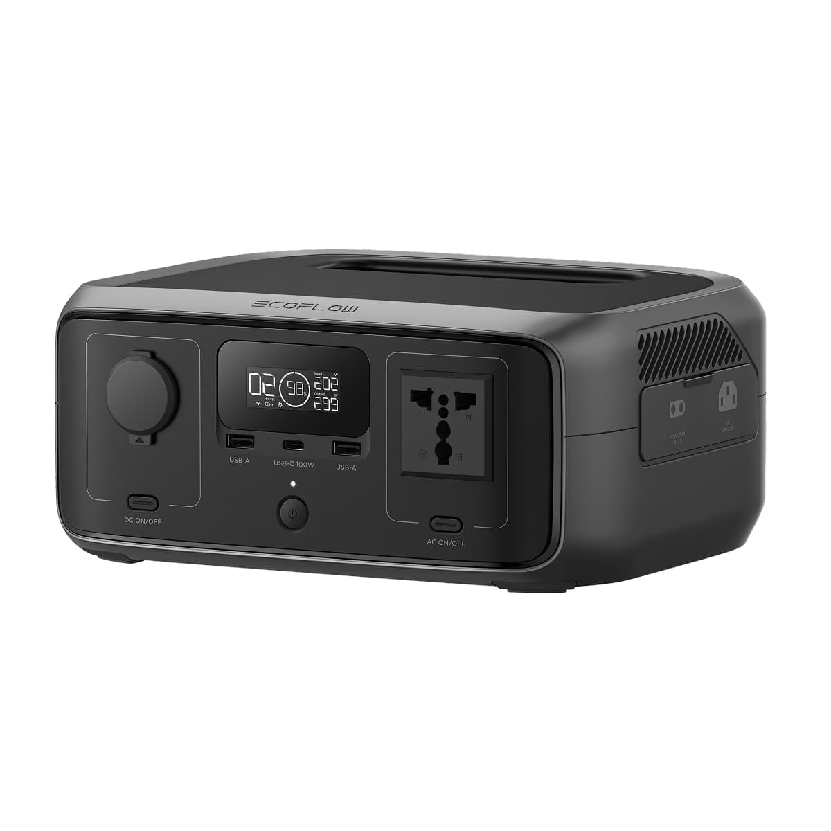 EcoFlow Portable Power Station RIVER 3, 230Wh LiFePO4 Battery Power Station, 300W Up to 600W AC Output, <20 MS UPS & <30 dB, 1Hr Fast Charging Solar Generator for Outdoor/Camping/Home Use