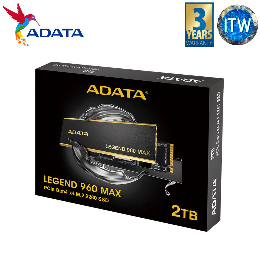 ADATA Legend 960 Max 2TB PCIe Gen4 x4 M.2 2280 Internal SSD (ALEG-960M-2TCS) 7E9