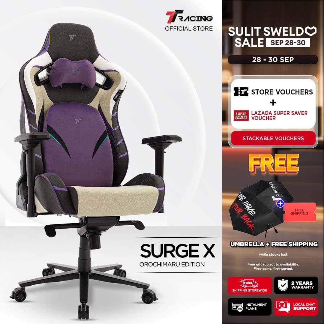 TTRacing Surge X Gaming Chair Ergonomic Home Office Chair Gaming Seat - 2 Years Official Warranty