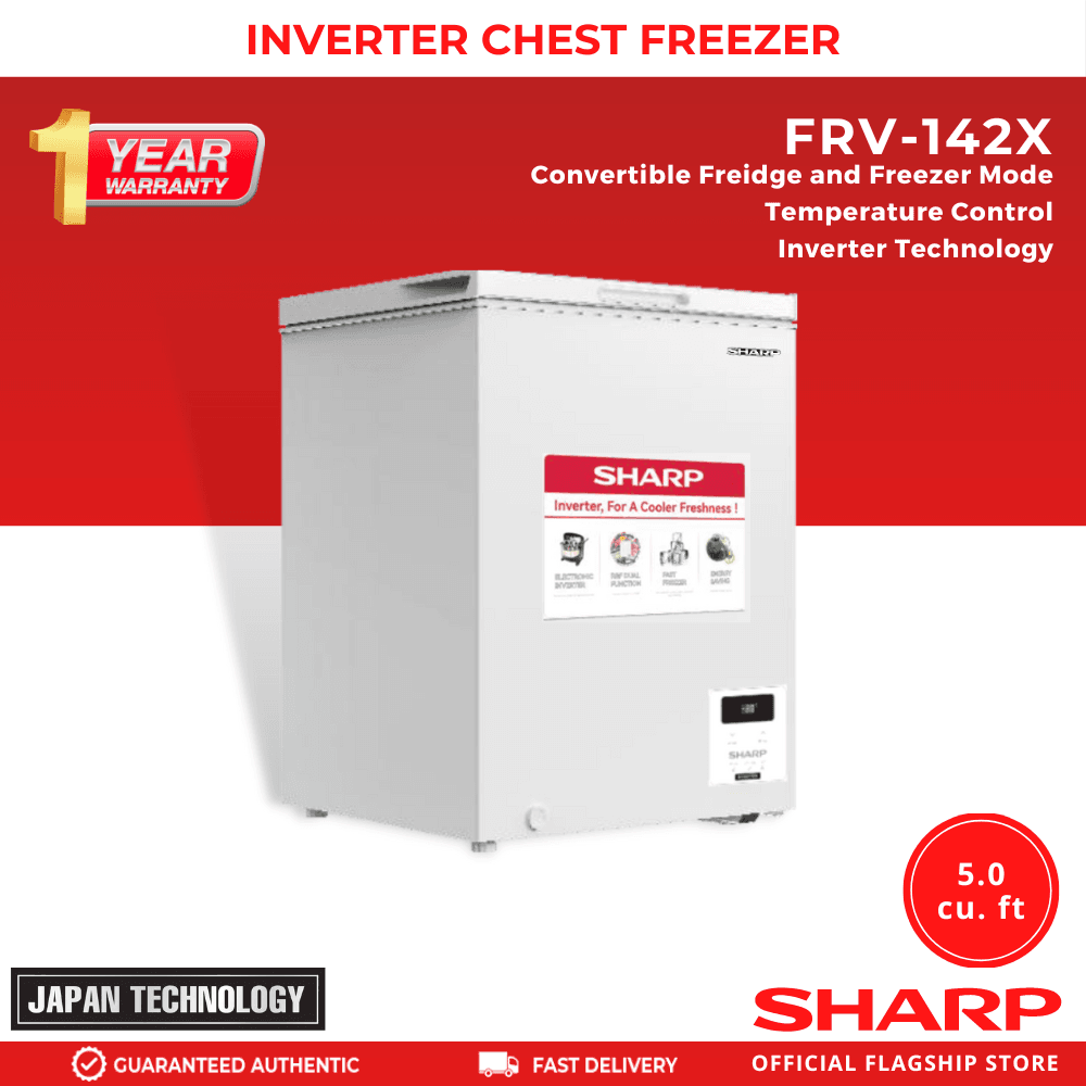Sharp FRV-142X 5.0cu.ft Inverter Chest Freezer