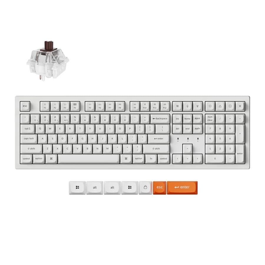 Keychron K10 Max QMK Mechanical Keyboard Full Layout, Tri-mode, RGB, QMK/Launcher, Hotswap